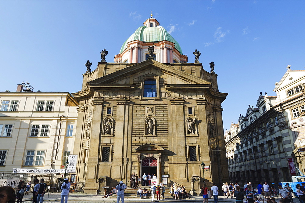 Facade of church of St. Francis, Prague, Czech Republic, Europe