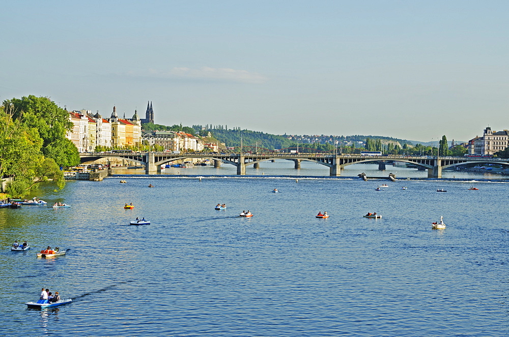 River Vltava, UNESCO World Heritage Site, Prague, Czech Republic, Europe