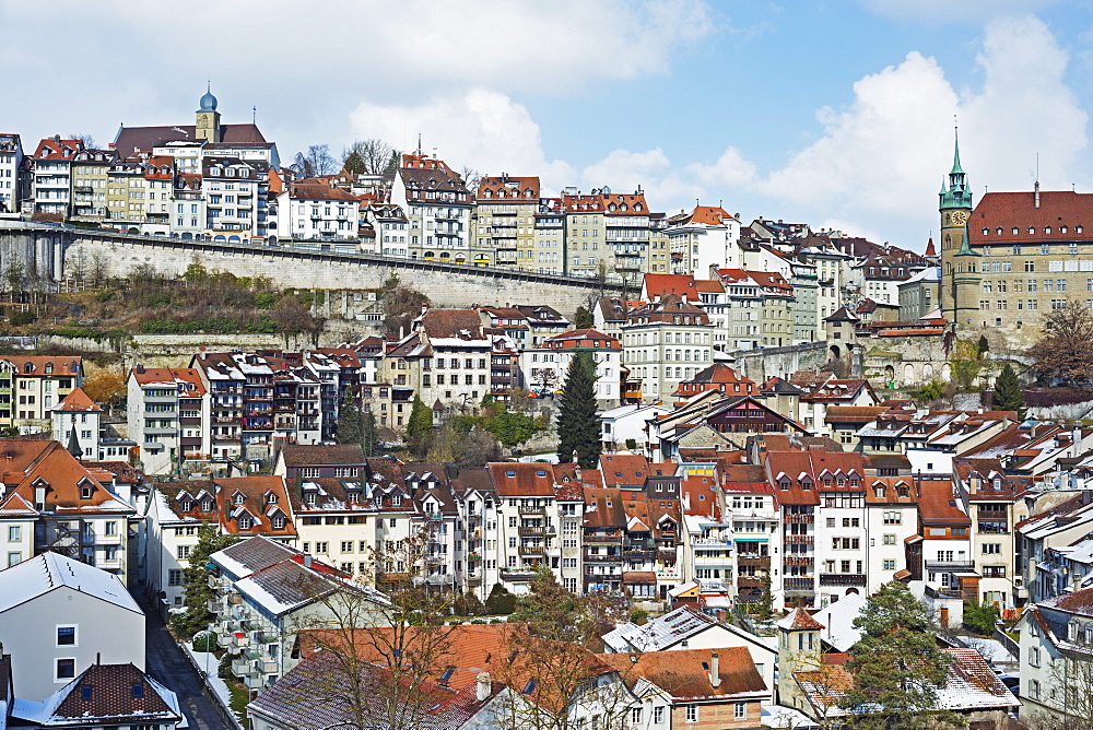 The 12th century Old Town, Fribourg, Switzerland, Europe