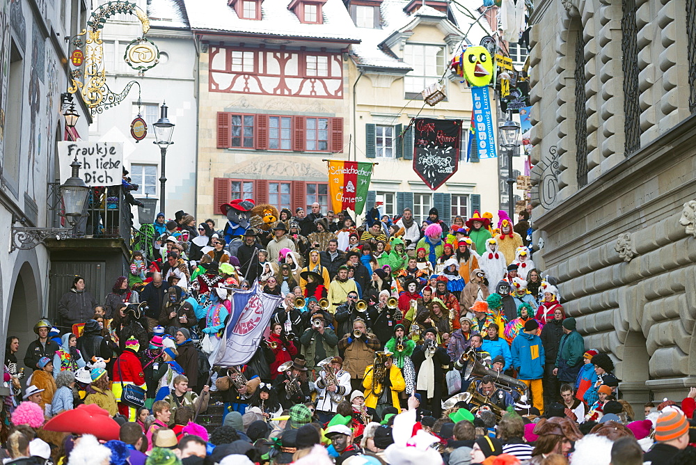 Fasnact spring carnival parade, Lucerne, Switzerland, Europe