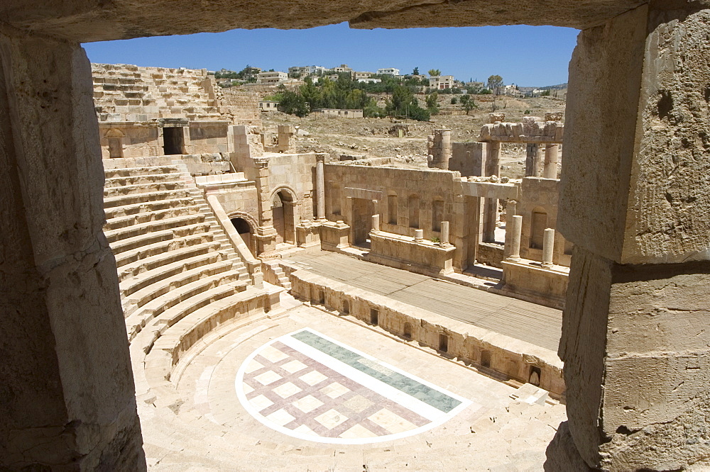 North Theatre, Roman city, Jerash, Jordan, Middle East