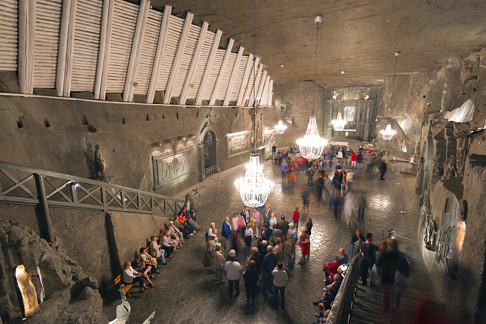 Tourist route, Chapel of St. Kinga, Wieliczka Salt Mine, UNESCO World Heritage Site, Krakow, Malopolska, Poland, Europe