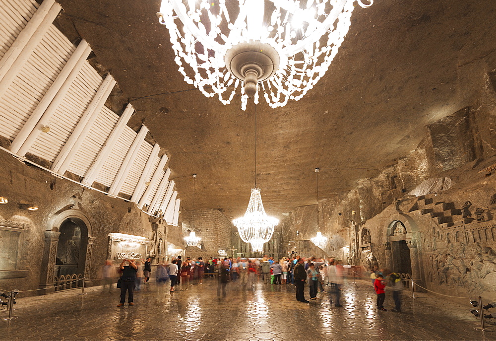 Tourist route, Chapel of St. Kinga, Wieliczka Salt Mine, UNESCO World Heritage Site, Krakow, Malopolska, Poland, Europe