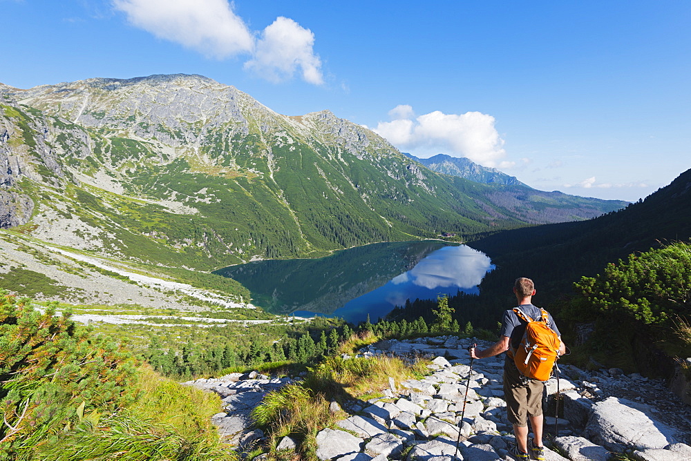 Lake Morskie Oko (Eye of the Sea), Zakopane, Carpathian Mountains, Poland, Europe 