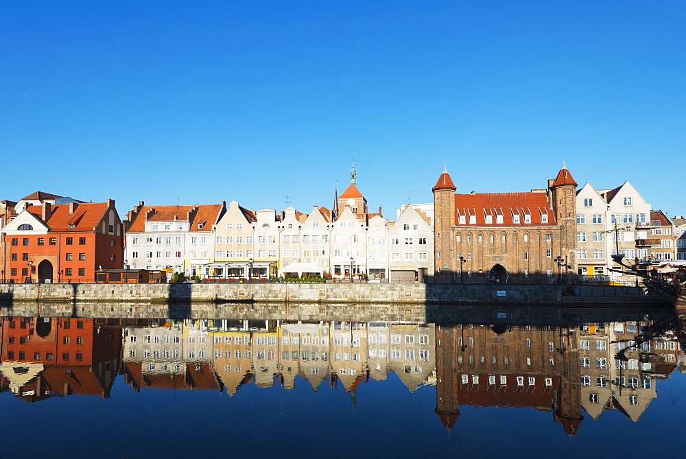 Canal side houses, Gdansk, Poland, Europe 