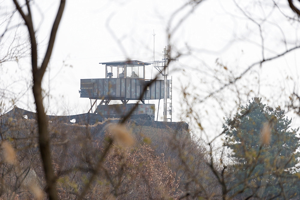 Border watch tower, DMZ (Demilitarized Zone) on the border of North and South Korea, South Korea, Asia