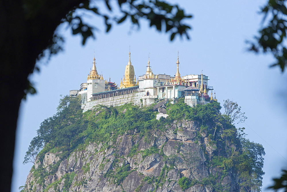 Buddhist temple on Popa Taung Kalat, Mount Popa, Myanmar (Burma), Asia