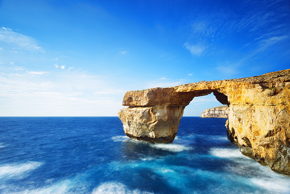 The Azure Window natural arch, Dwerja Bay, Gozo Island, Malta, Mediterranean, Europe