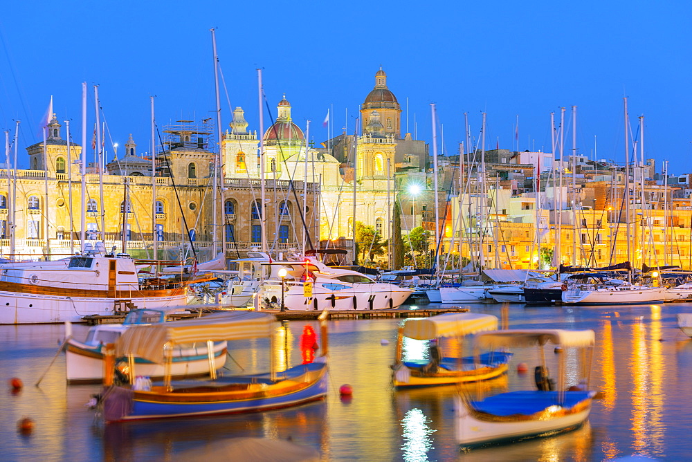 Grand Harbour Marina, Vittoriosa (Birgu), The Three Cities, Malta, Mediterranean, Europe