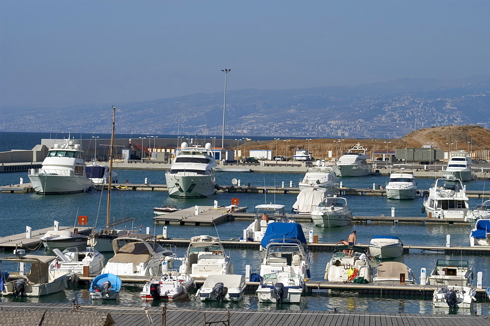 Boats in the harbour area, Beirut, Lebanon, Middle East