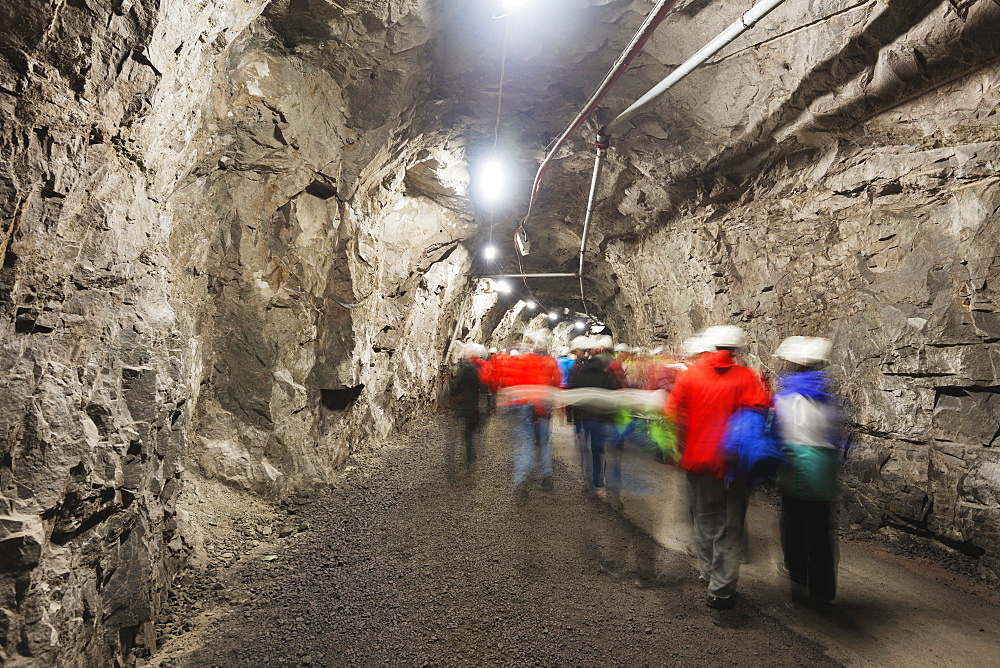 LKAB mining tour, largest underground iron ore mine in the world, Kiruna, Lapland, Arctic Circle, Sweden, Scandinavia, Europe