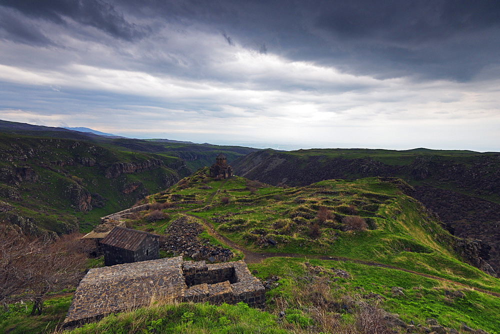 Church at Amberd fortress located on the slopes of Mount Aragat, Aragatsotn Province, Armenia, Caucasus, Central Asia, Asia