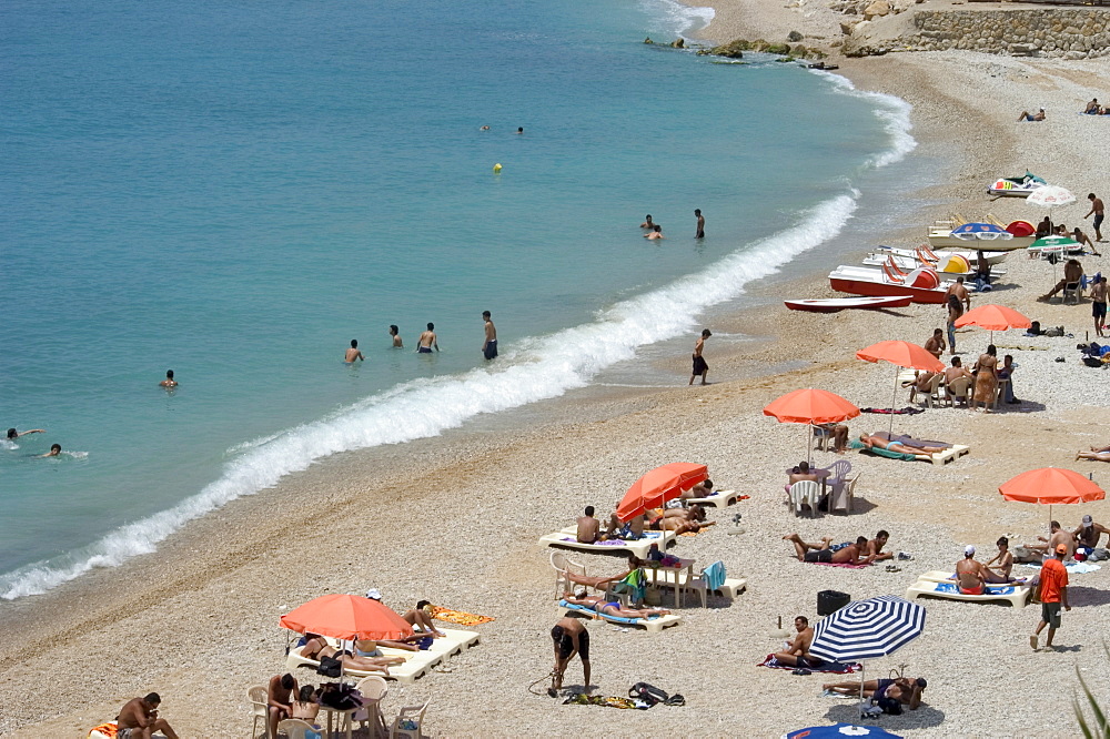 Beach area, Byblos, Lebanon, Middle East