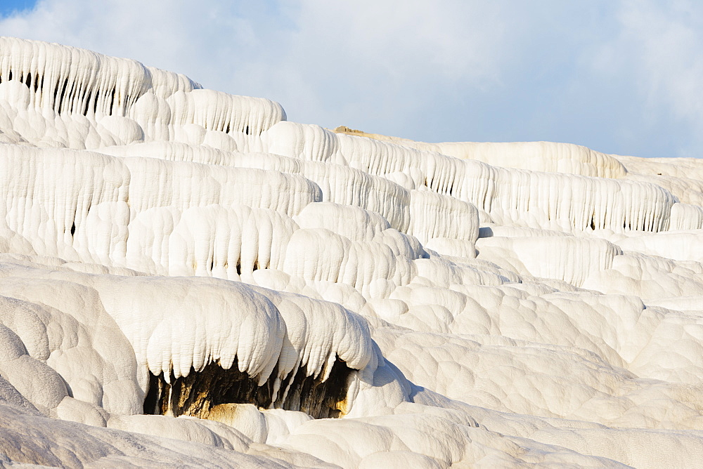 White travertine basins, Pamukkale, UNESCO World Heritage Site, Western Anatolia, Turkey, Asia Minor, Eurasia