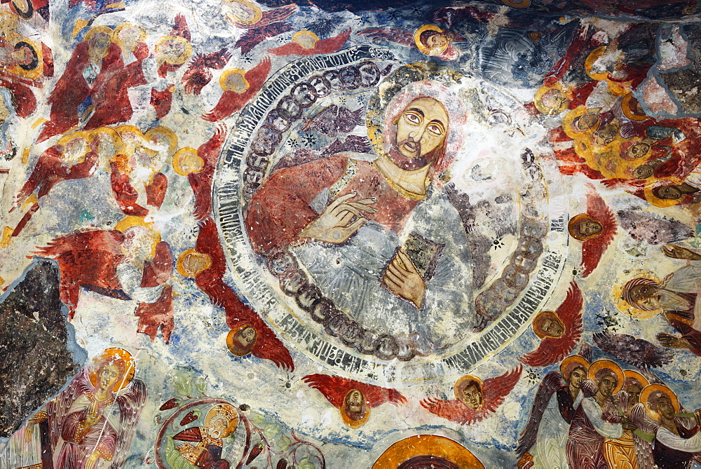 Frescoes at Sumela Monastery, Greek Orthodox Monastery of the Virgin Mary, Black Sea Coast, Trabzon Province, Anatolia, Turkey, Asia Minor, Eurasia