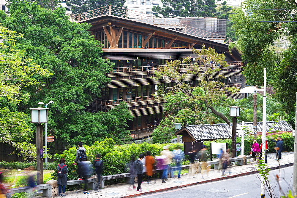 Beitou wooden library, Taipei, Taiwan, Asia