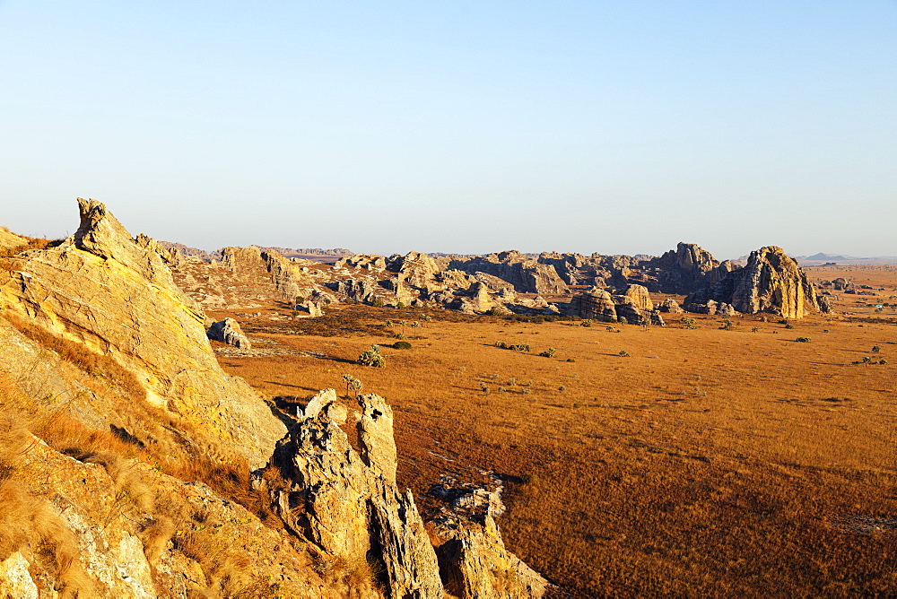 Desert landscape, Isalo National Park, central area, Madagascar, Africa