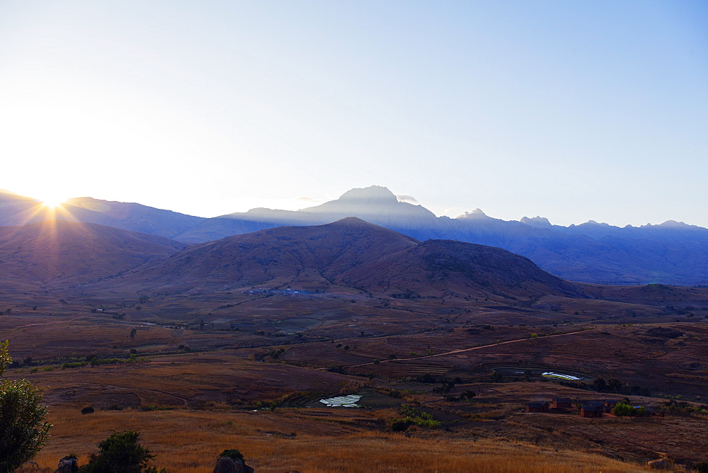 Sunrise, Tsaranoro Valley, Ambalavao, central area, Madagascar, Africa