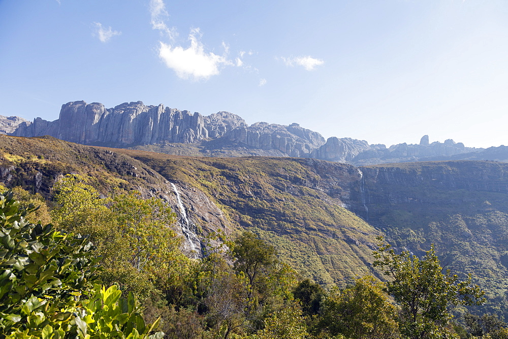 Waterfall, Andringitra National Park, Ambalavao, central area, Madagascar, Africa