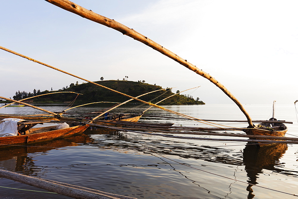 Fishing boats, Lake Kivu, Gisenyi, Rwanda, Africa