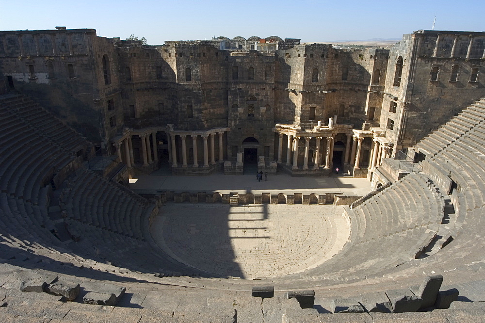 The Roman Theatre, Citadel, Bosra, UNESCO World Heritage Site, Syria, Middle East