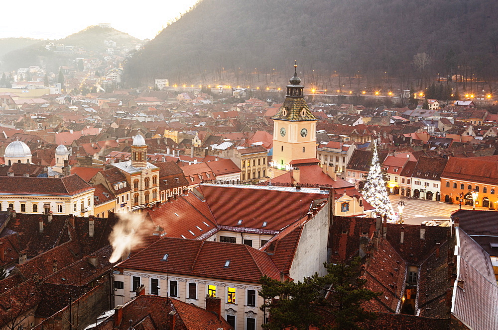 History Museum and old town buildings, Brasov, Romania, Europe