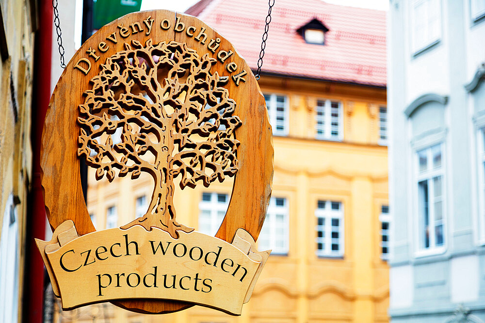 Czech handicraft sign, Prague, Czech Republic, Europe