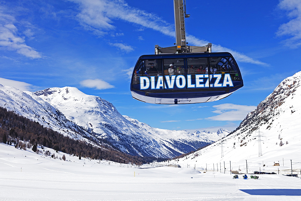 Diavolezza ski resort, Engadine, Switzerland, Europe