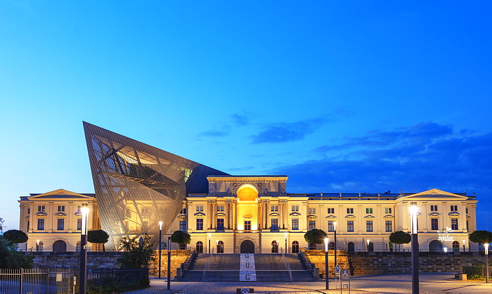 Museum of Military History, modern extension by Daniel Libeskind, Dresden, Saxony, Germany, Europe