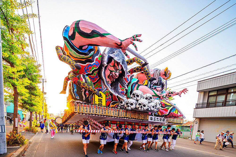 Nebuta festival floats, Aomori, Aomori prefecture, Tohoku, Honshu, Japan, Asia