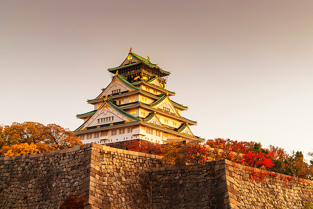 Osaka Castle, Osaka, Kansai, Japan, Asia