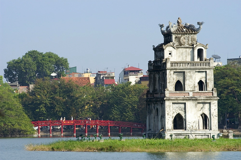 Perfume Pagoda, The Hup Bridge, Hoan Kiem Lake, Hanoi, Northern Vietnam, Southeast Asia, Asia