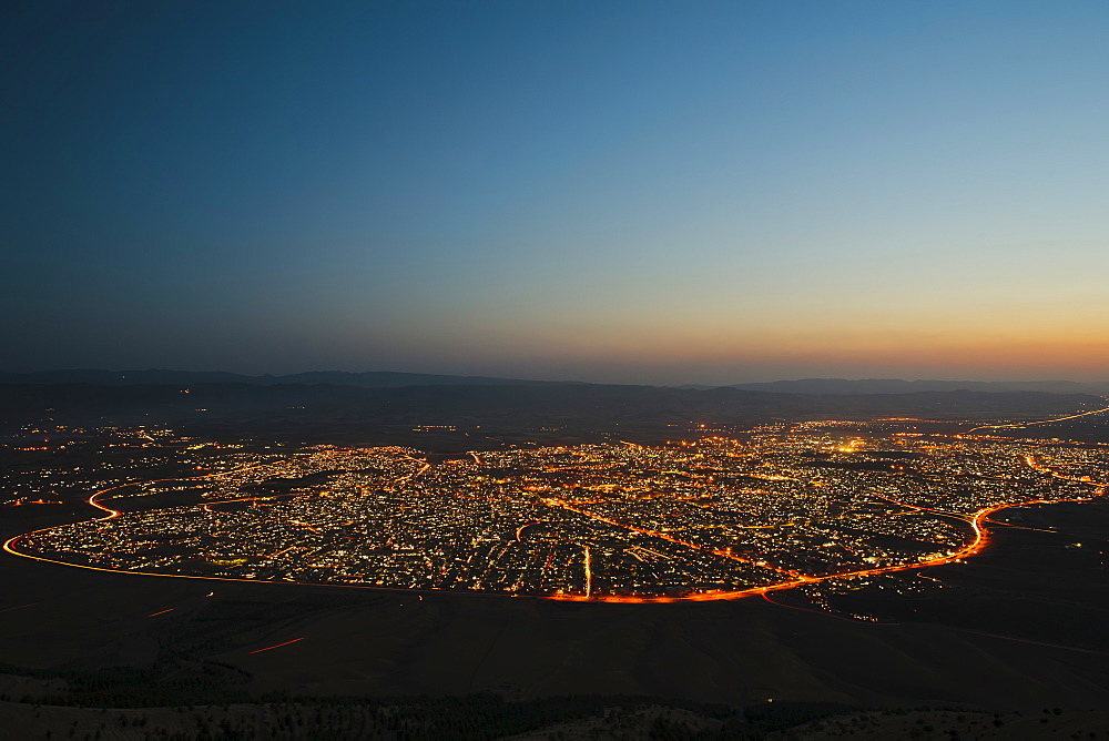 Sulaymaniyah at night, Iraq, Middle East