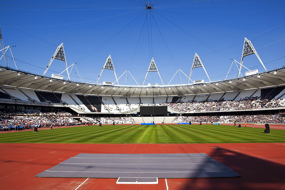 Inside The Olympic Stadium during the Gold Challenge Event, London, England, United Kingdom, Europe