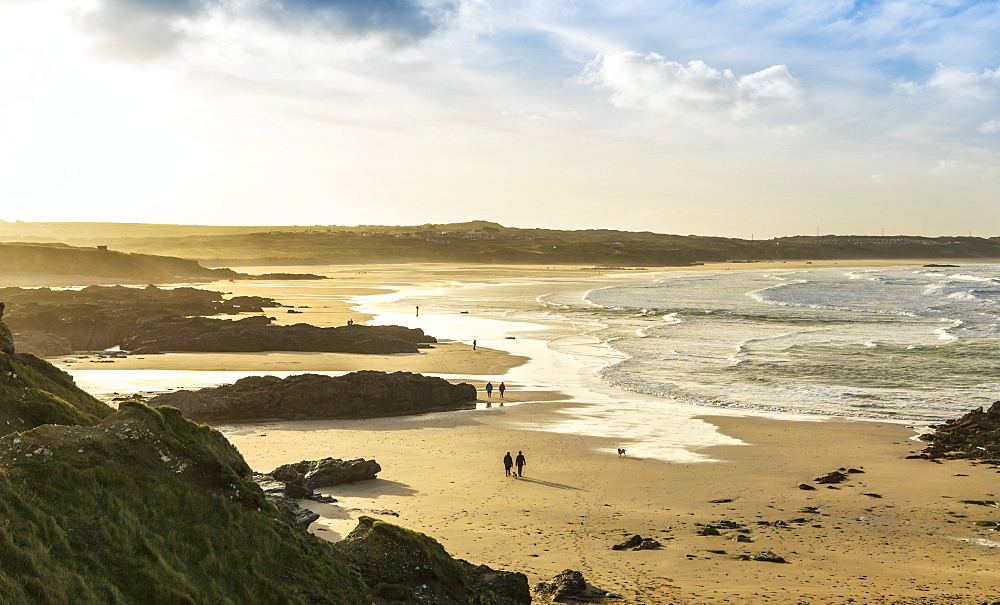 Sunrise at Gwithian Beach, Cornwall, England, United Kingdom, Europe