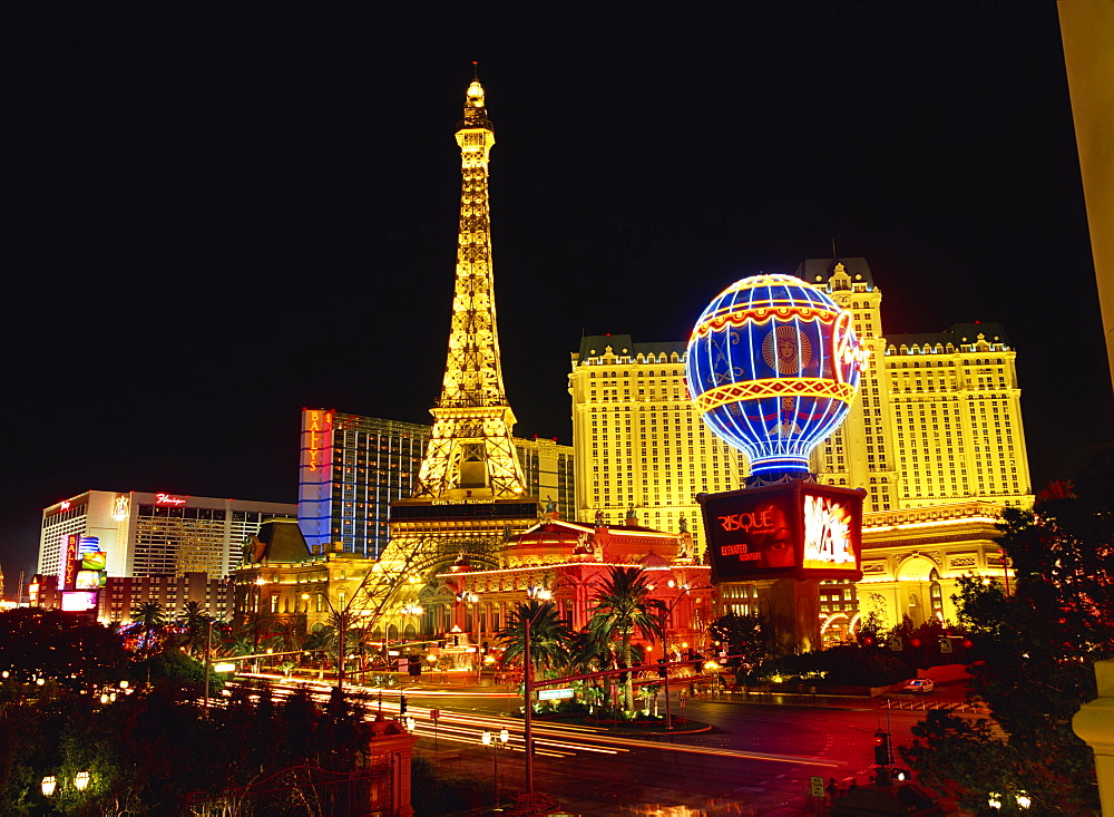 Las Vegas skyline at night, Nevada, USA