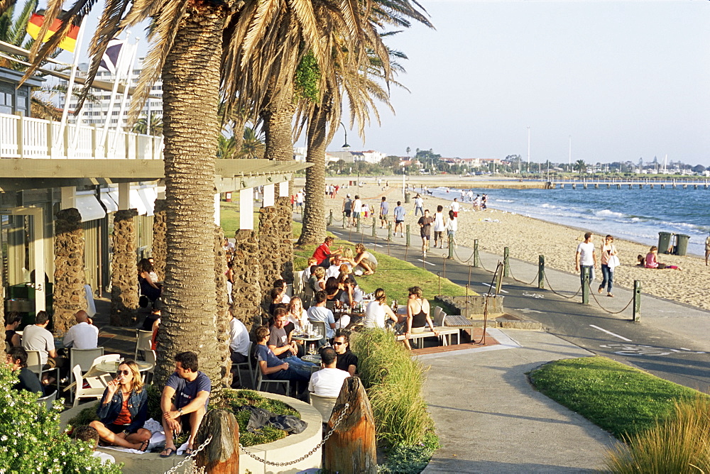 Cafe at the beach, St. Kilda, Melbourne, Victoria, Australia, Pacific