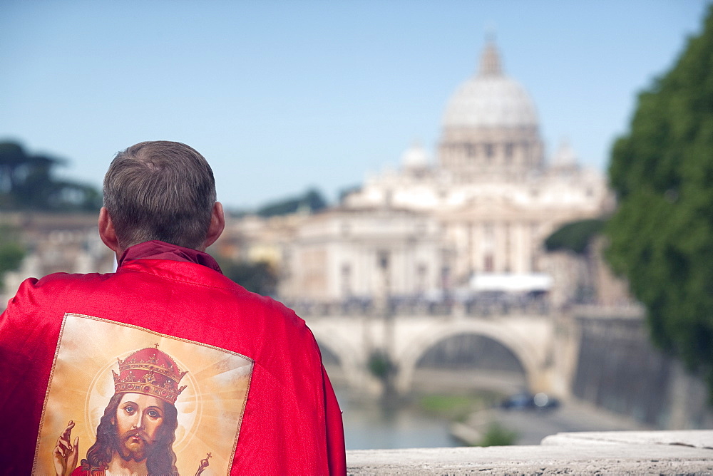 Looking at St. Peters dome during the Beatification of Pope John Paul II, Rome, Lazio, Italy, Europe