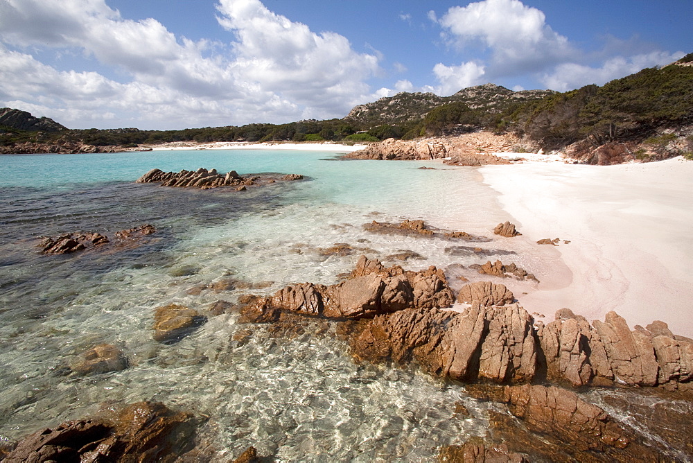 Spiaggia Rosa (Pink Beach) on the island of Budelli, Maddalena Islands, La Maddalena National Park, Sardinia, Italy, Mediterranean, Europe