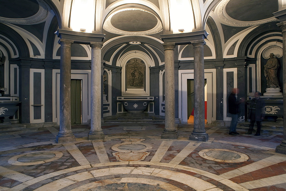 The Carlo Vanvitelli underground basilica of the SS Annunziata (Basilica della Santissima Annunziata Maggiore), Naples, Campania, Italy, Europe