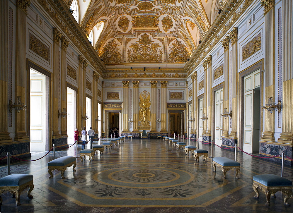 Throne room, Royal Palace, Caserta, Campania, Italy, Europe