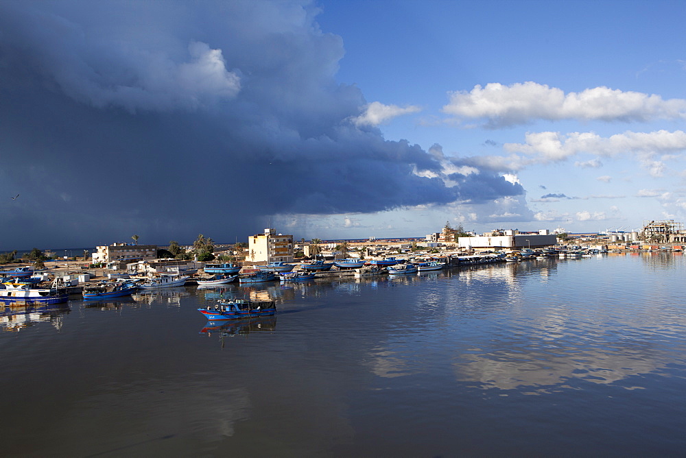 The fishing port of Benghazi, Libya, North Africa, Africa