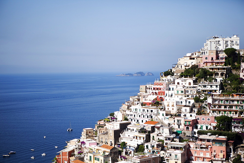 Positano view of the Li Galli island, Costiera Amalfitana, UNESCO World Heritage Site, Campania, Italy, Europe