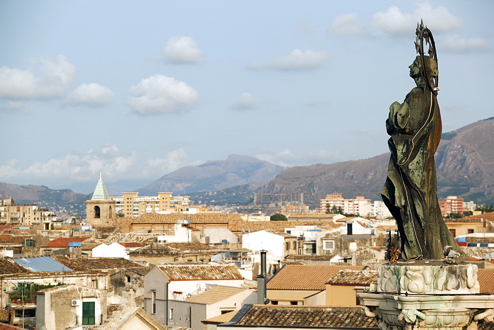 View of the city of Palermo, Sicily, Italy, Europe