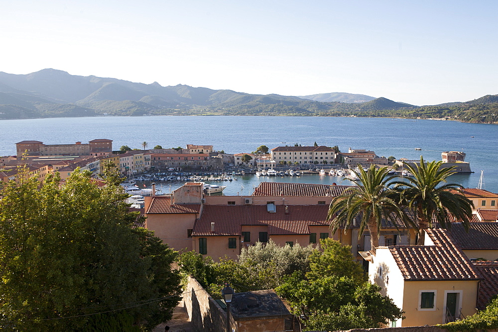 View over Portoferraio, Elba Island, Italy, Mediterranean, Europe