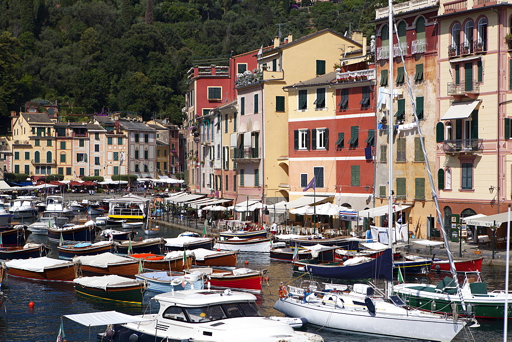 View of Portofino, Liguria, Italy, Mediterranean, Europe