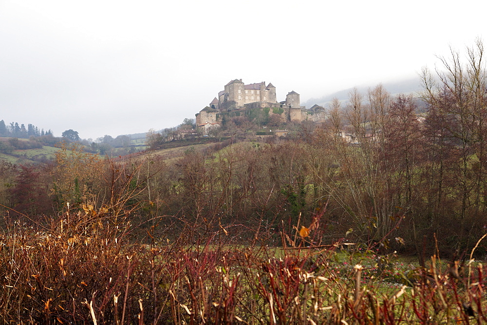 Castle of Berze-le-Chatel on the way to Cluny, Burgundy, France, Europe