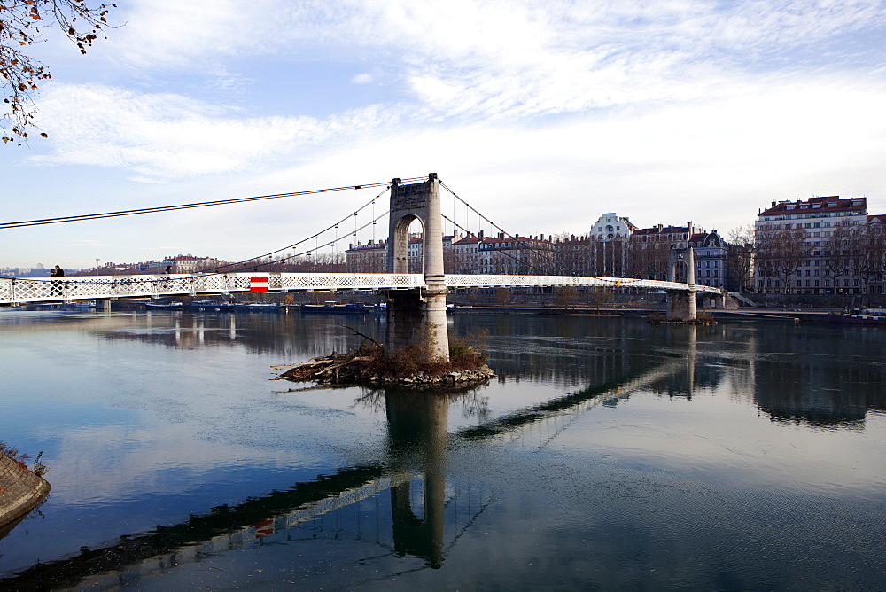 The River Rhone, Lyon, Rhone-Alpes, France, Europe