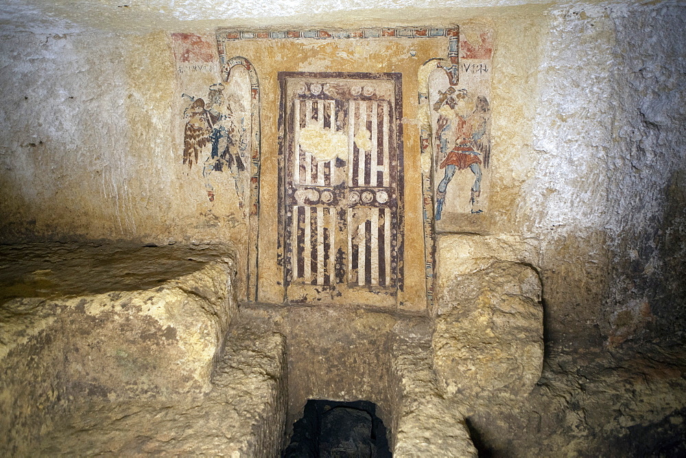 The Necropolis of Monterozzi, UNESCO World Heritage Site, Tarquinia, Lazio, Italy, Europe