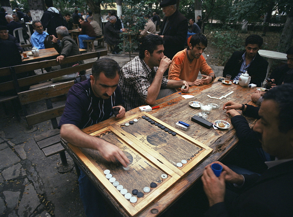 Street scene, Baku, Azerbaijan, Central Asia, Asia